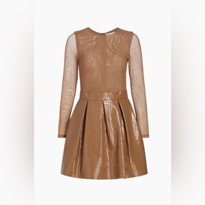 Alice + Olivia Chara Faux Leather Minidress